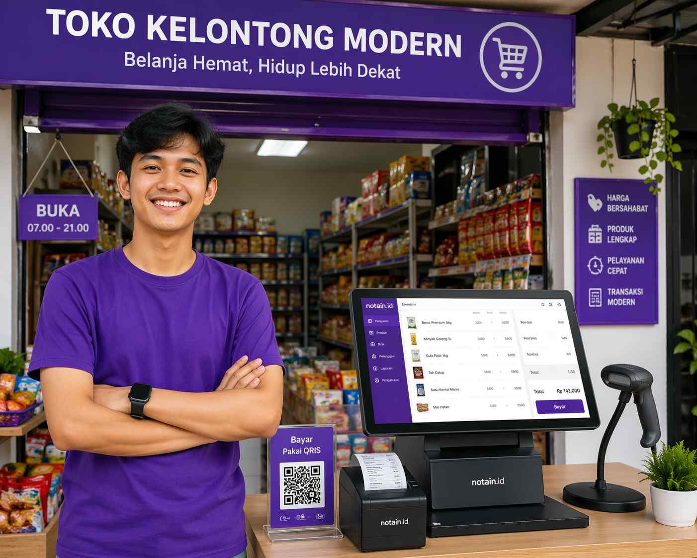 cara membuat toko kelontong modern