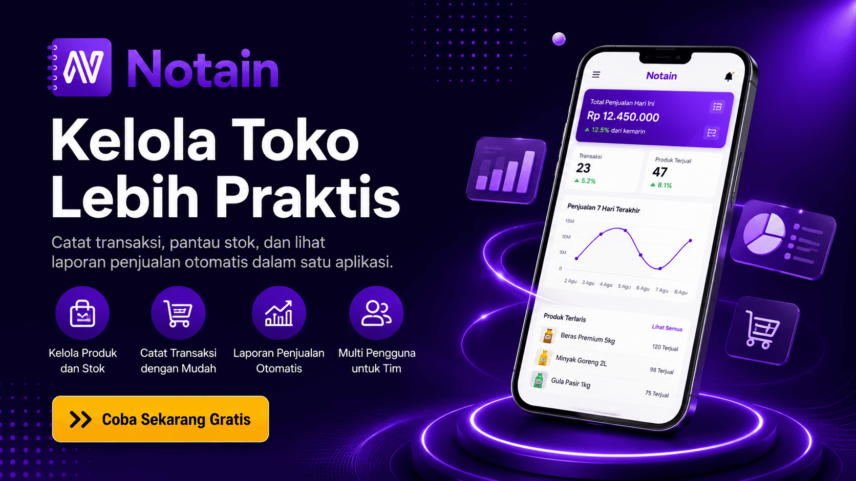 Kelola Toko Lebih Praktis dengan Notain