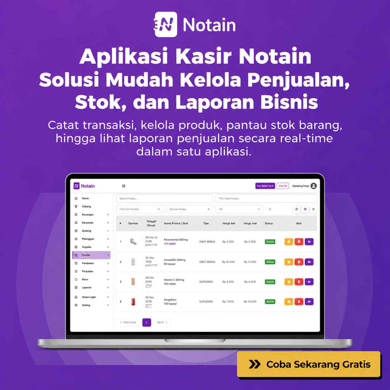 Aplikasi Kasir Harian Untuk Sebuah Toko ATK